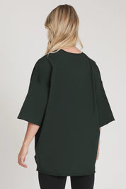 Maglia sportiva t-shirt in cotone oversize unisex WorkOut Extra Large Verde Pino - FGM04 - Linea Ikonic - fgm04