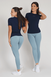 Maglia sportiva tecnica donna Manica corta con tecnologia FIR snellente Ikonic Sport Unisex Blu Notte - FGM04 - Maglie e Top - fgm04