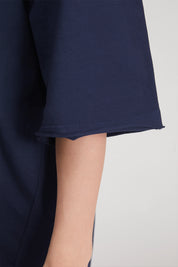 Maglia sportiva t-shirt in cotone oversize unisex WorkOut Extra Large Blu Notte - FGM04 - Linea Ikonic - fgm04