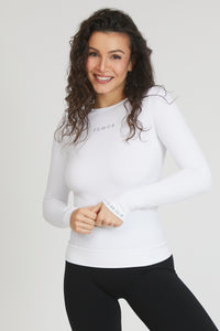 FGM04 Chemise de sport unisexe à manches longues blanc