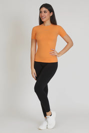 Maglia sportiva tecnica donna Manica corta con tecnologia FIR snellente Ikonic Sport Unisex Arancione - FGM04 - Maglie e Top - fgm04