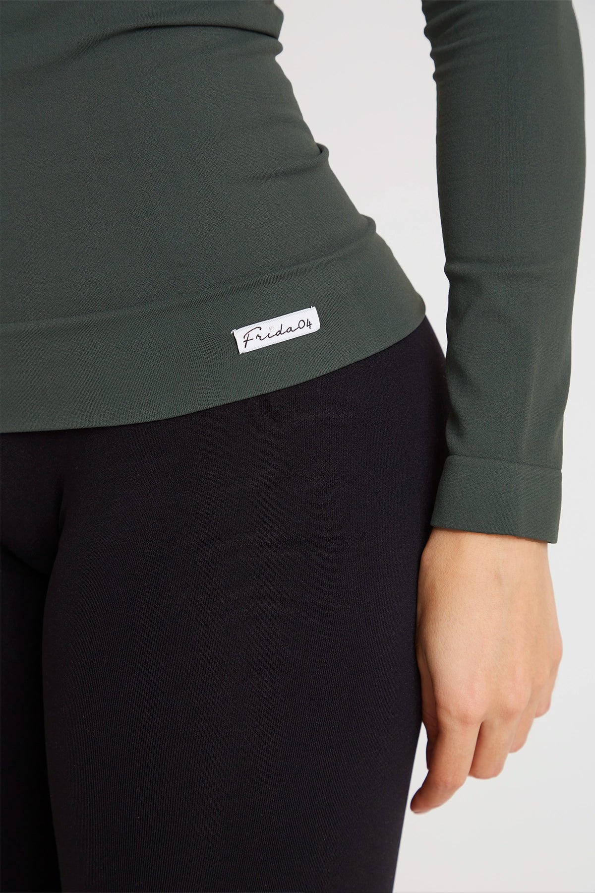 Maglia sportiva tecnica donna Manica Lunga con tecnologia FIR Manica Lunga Snellente Coal Green 2.0 - FGM04 - Maglie e Top - fgm04