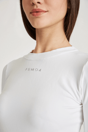 Felpa sportiva tecnica donna Manica Lunga Maglia Slim Bianco - FGM04 - Maglie e Top - fgm04