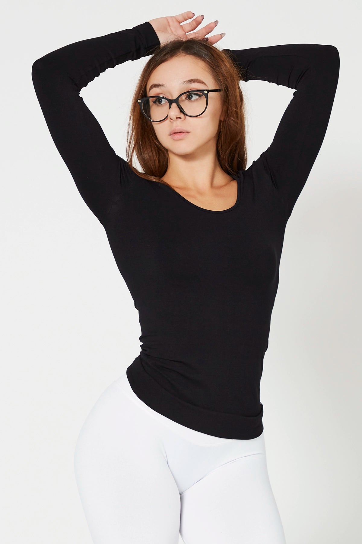 Maglia sportiva tecnica donna Manica Lunga con tecnologia FIR Snellente Nero 2.0 - FGM04 - Maglie e Top - fgm04