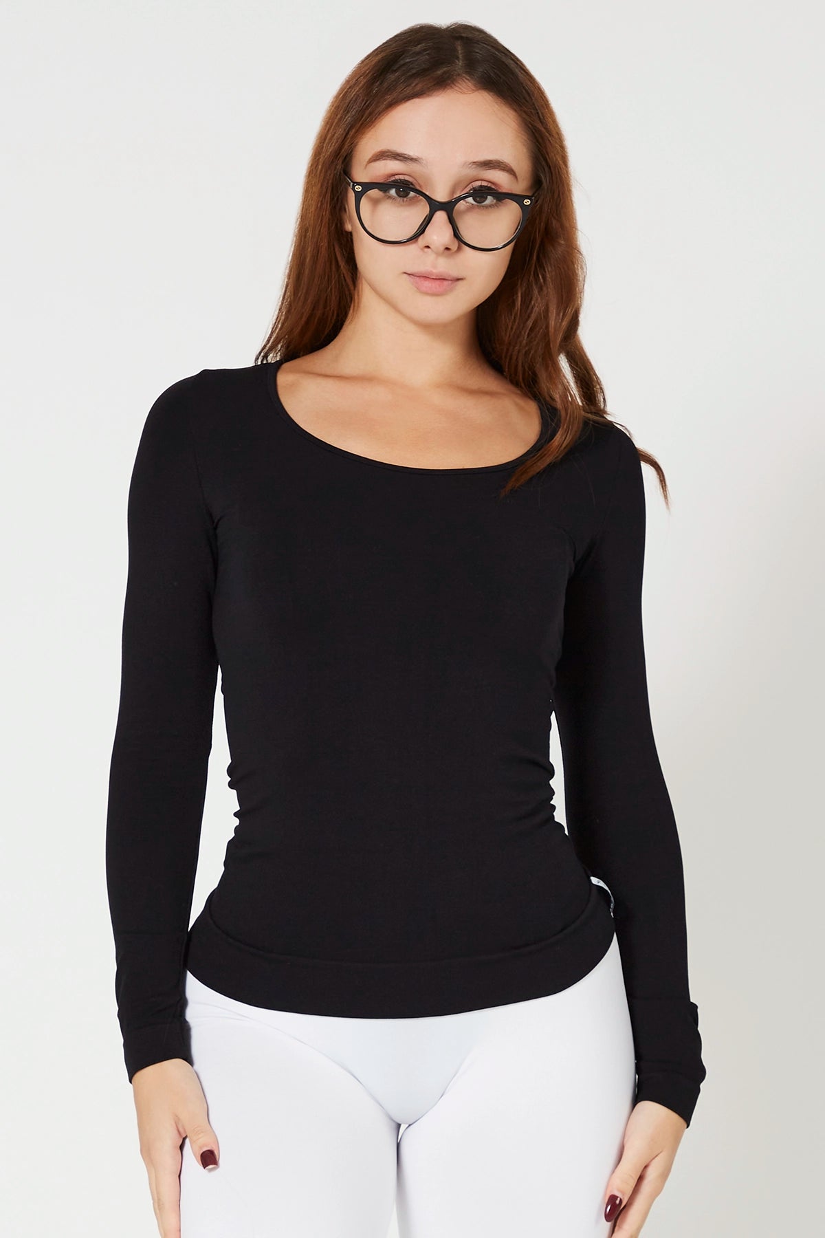 Maglia sportiva tecnica donna Manica Lunga con tecnologia FIR Snellente Nero 2.0 - FGM04 - Maglie e Top - fgm04