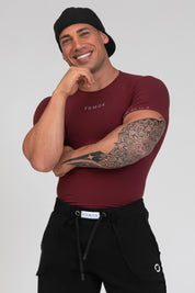 Maglia sportiva tecnica uomo Manica corta con tecnologia FIR Fgm04 2.0 Sport Unisex Merlot - FGM04 - Linea Ikonic Uomo - fgm04