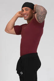 Maglia sportiva tecnica uomo Manica corta con tecnologia FIR Fgm04 2.0 Sport Unisex Merlot - FGM04 - Linea Ikonic Uomo - fgm04
