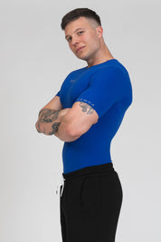 Maglia sportiva tecnica uomo Manica corta con tecnologia FIR Ikonic Sport Unisex Blu elettrico - FGM04 - Linea Ikonic Uomo - fgm04