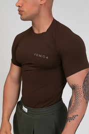 Maglia sportiva tecnica Manica corta traspirante antiodore Run Cioccolato Uomo - FGM04 - Linea Ikonic Uomo - fgm04