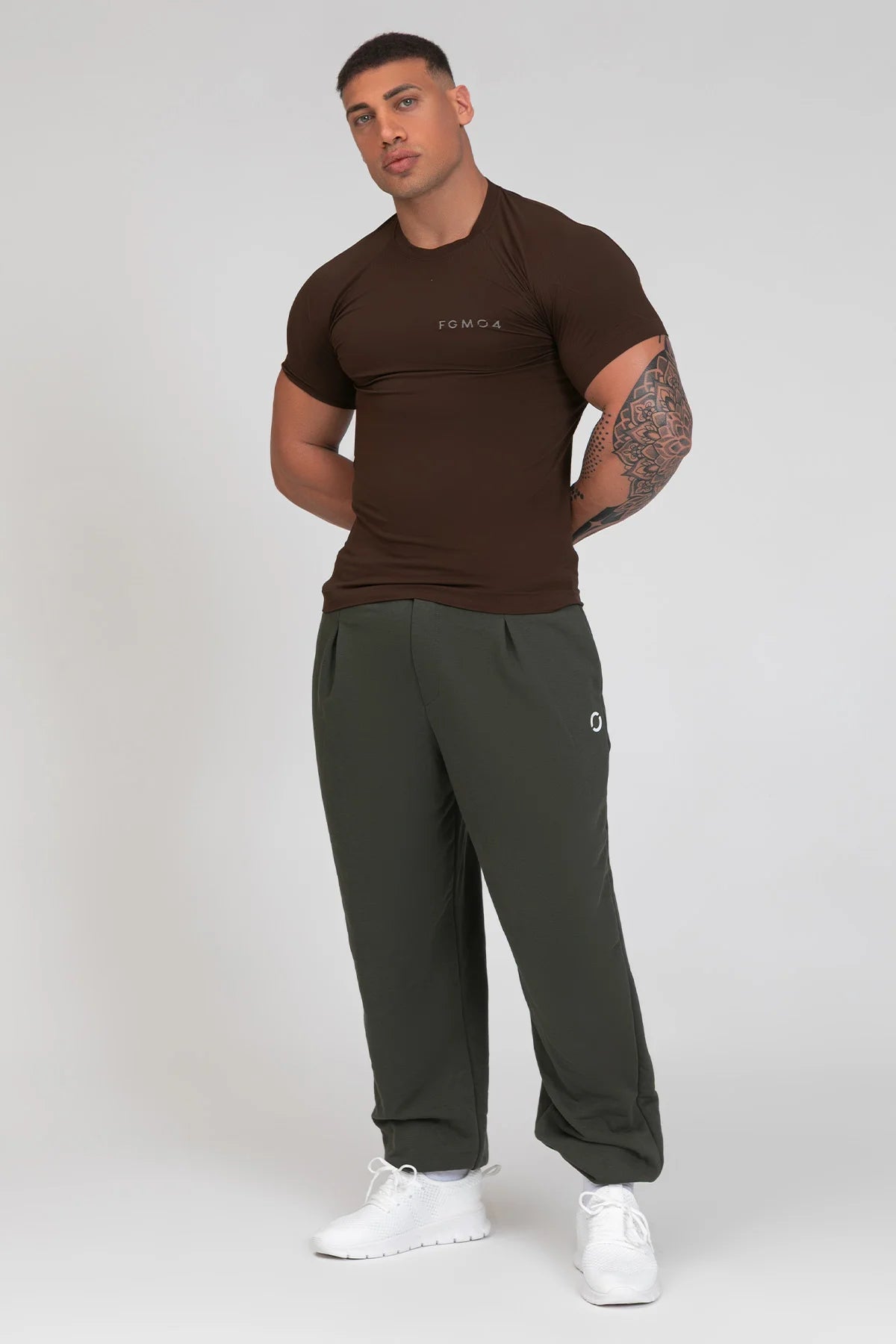 Maglia sportiva tecnica Manica corta traspirante antiodore Run Cioccolato Uomo - FGM04 - Linea Ikonic Uomo - fgm04