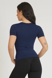 Maglia sportiva tecnica donna Manica corta con tecnologia FIR T-shirt Miss Fgm04 Blu Notte - FGM04 - Maglie e Top - fgm04