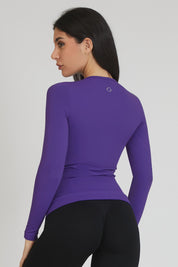 Maglia sportiva tecnica donna Manica Lunga con tecnologia FIR FGM04 Manica Lunga Sport Unisex Viola - FGM04 - Maglie e Top - fgm04