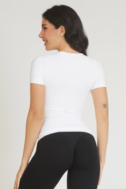 Maglia sportiva tecnica donna Manica corta con tecnologia FIR T-shirt Miss Fgm04 Bianco - FGM04 - Maglie e Top - fgm04