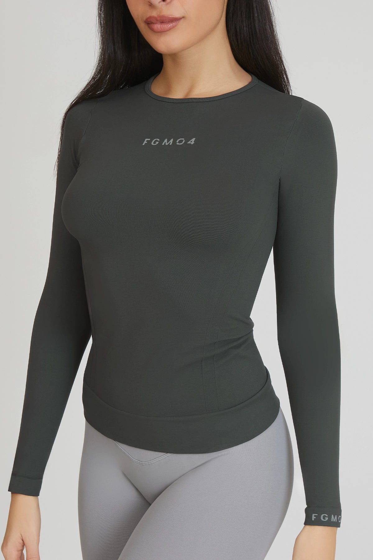 Maglia sportiva tecnica donna Manica Lunga con tecnologia FIR FGM04 Manica Lunga Sport Unisex Coal Green - FGM04 - Maglie e Top - fgm04