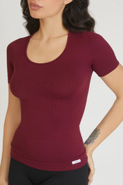 Maglia sportiva tecnica donna Manica corta con tecnologia FIR T-shirt Miss Fgm04 Merlot - FGM04 - Maglie e Top - fgm04