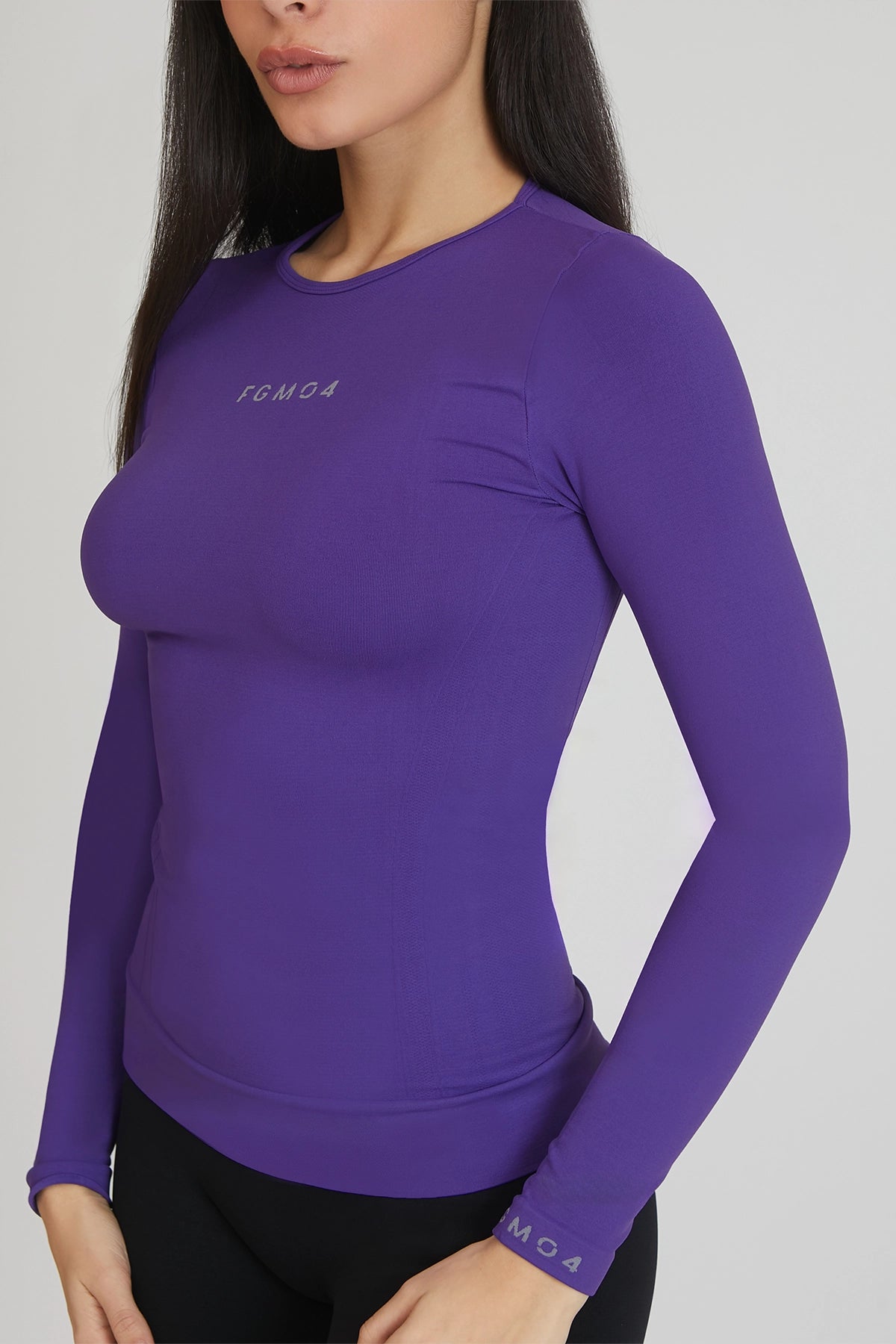 Maglia sportiva tecnica donna Manica Lunga con tecnologia FIR FGM04 Manica Lunga Sport Unisex Viola - FGM04 - Maglie e Top - fgm04
