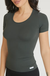 Maglia sportiva tecnica donna Manica corta con tecnologia FIR T-shirt Miss Fgm04 Coal Green - FGM04 - Maglie e Top - fgm04