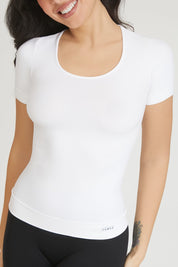 Maglia sportiva tecnica donna Manica corta con tecnologia FIR T-shirt Miss Fgm04 Bianco - FGM04 - Maglie e Top - fgm04