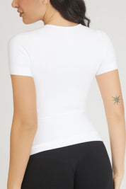 Maglia sportiva tecnica donna Manica corta con tecnologia FIR T-shirt Miss Fgm04 Bianco - FGM04 - Maglie e Top - fgm04