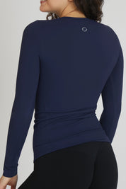 Maglia sportiva tecnica donna Manica Lunga con tecnologia FIR FGM04 Manica Lunga Sport Unisex Blu Notte - FGM04 - Maglie e Top - fgm04
