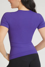 Maglia sportiva tecnica donna Manica corta con tecnologia FIR T-shirt Miss Fgm04 Viola - FGM04 - Maglie e Top - fgm04