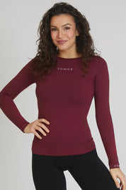 Maglia sportiva tecnica donna Manica Lunga con tecnologia FIR FGM04 Manica Lunga Sport Unisex Merlot - FGM04 - Maglie e Top - fgm04