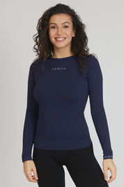 Maglia sportiva tecnica donna Manica Lunga con tecnologia FIR FGM04 Manica Lunga Sport Unisex Blu Notte - FGM04 - Maglie e Top - fgm04