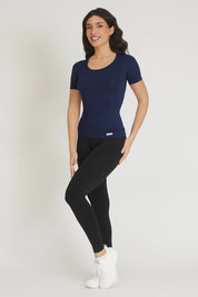 Maglia sportiva tecnica donna Manica corta con tecnologia FIR T-shirt Miss Fgm04 Blu Notte - FGM04 - Maglie e Top - fgm04