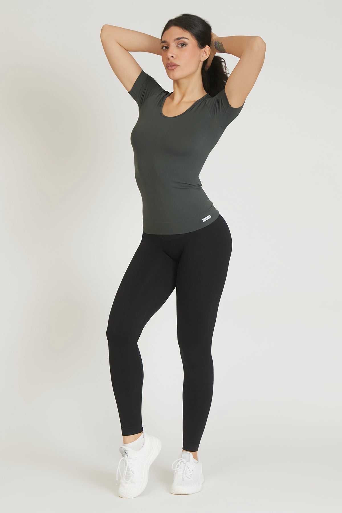 Maglia sportiva tecnica donna Manica corta con tecnologia FIR T-shirt Miss Fgm04 Coal Green - FGM04 - Maglie e Top - fgm04