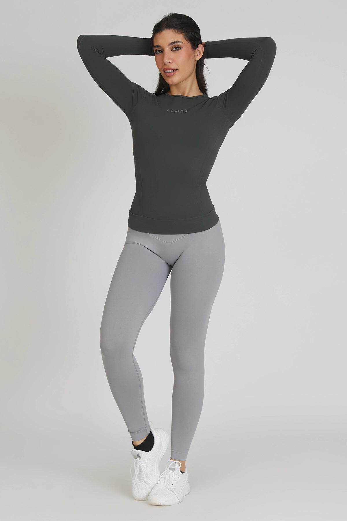 Maglia sportiva tecnica donna Manica Lunga con tecnologia FIR FGM04 Manica Lunga Sport Unisex Coal Green - FGM04 - Maglie e Top - fgm04