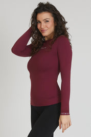 Maglia sportiva tecnica donna Manica Lunga con tecnologia FIR FGM04 Manica Lunga Sport Unisex Merlot - FGM04 - Maglie e Top - fgm04