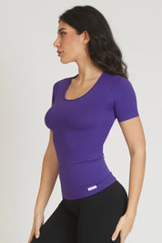 Maglia sportiva tecnica donna Manica corta con tecnologia FIR T-shirt Miss Fgm04 Viola - FGM04 - Maglie e Top - fgm04