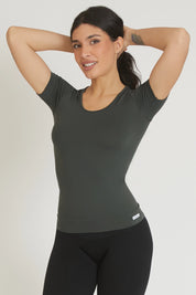 Maglia sportiva tecnica donna Manica corta con tecnologia FIR T-shirt Miss Fgm04 Coal Green - FGM04 - Maglie e Top - fgm04