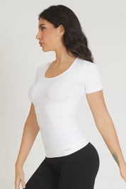 Maglia sportiva tecnica donna Manica corta con tecnologia FIR T-shirt Miss Fgm04 Bianco - FGM04 - Maglie e Top - fgm04