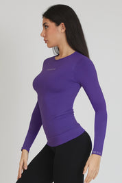 Maglia sportiva tecnica donna Manica Lunga con tecnologia FIR FGM04 Manica Lunga Sport Unisex Viola - FGM04 - Maglie e Top - fgm04