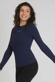 Maglia sportiva tecnica donna Manica Lunga con tecnologia FIR FGM04 Manica Lunga Sport Unisex Blu Notte - FGM04 - Maglie e Top - fgm04