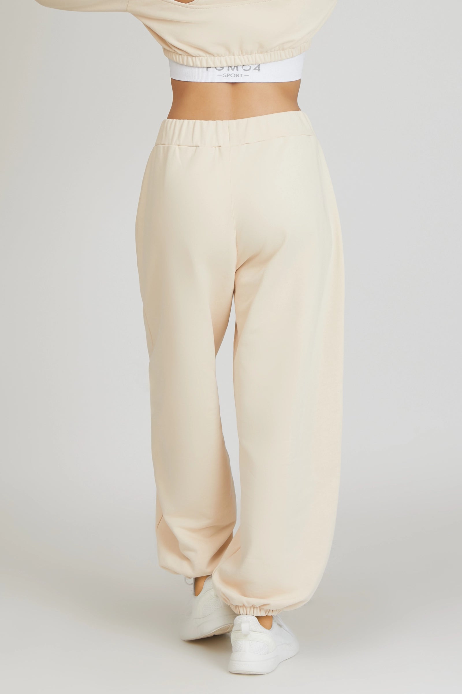 Pantaloni della tuta sportivi donna in cotone baggy Pantalone Jogger Oversize Jasmine Donna Burro - FGM04 - Linea Ikonic - fgm04