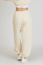 Pantaloni della tuta sportivi donna in cotone baggy Pantalone Jogger Oversize Jasmine Donna Burro - FGM04 - Linea Ikonic - fgm04