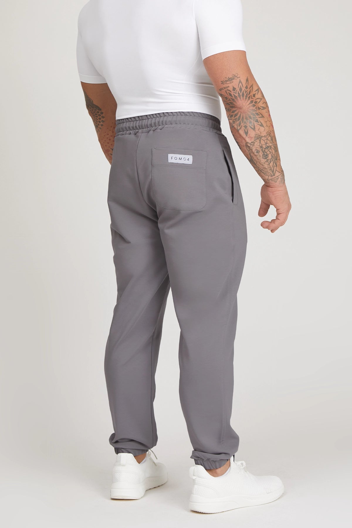 Pantaloni della tuta sportivi in cotone elasticizzato leggero Pantalone Sportivo Noah Grigio Drizzle Uomo - FGM04 - Linea Ikonic Uomo - fgm04