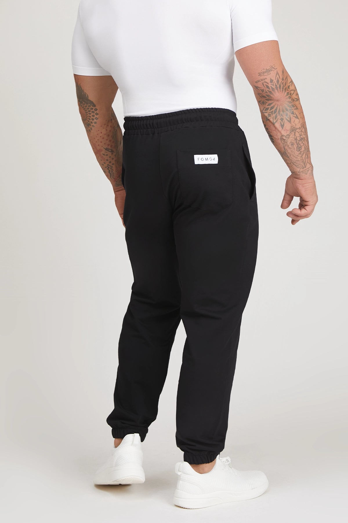 Pantaloni della tuta sportivi in cotone elasticizzato leggero Pantalone Sportivo Noah Nero Uomo - FGM04 - Linea Ikonic Uomo - fgm04