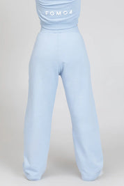 Pantaloni della tuta sportivi donna in cotone oversize Pantalone Baggy Ikonic FW 24/25 New Celeste - FGM04 - Linea Ikonic - fgm04