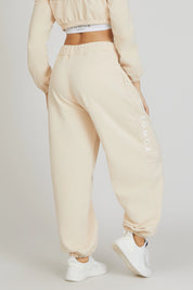 Pantaloni della tuta sportivi donna in cotone baggy Pantalone Jogger Oversize Jasmine Donna Burro - FGM04 - Linea Ikonic - fgm04
