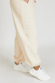 Pantaloni della tuta sportivi donna in cotone baggy Pantalone Jogger Oversize Jasmine Donna Burro - FGM04 - Linea Ikonic - fgm04