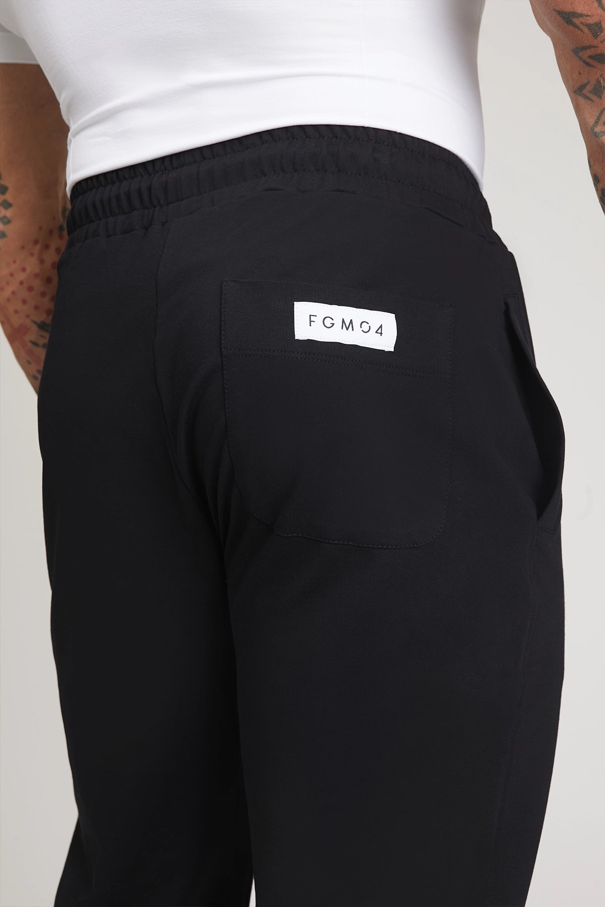 Pantaloni della tuta sportivi in cotone elasticizzato leggero Pantalone Sportivo Noah Nero Uomo - FGM04 - Linea Ikonic Uomo - fgm04
