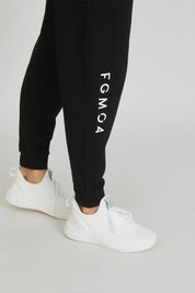 Pantaloni della tuta sportivi in cotone Pantalone Jogger Slim FLAG Donna Nero - FGM04 - Linea Ikonic - fgm04