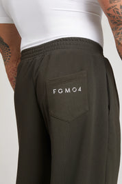 Pantaloni della tuta sportivi in cotone Pantalone Sportivo City Verde Militare Uomo - FGM04 - Linea Ikonic Uomo - fgm04
