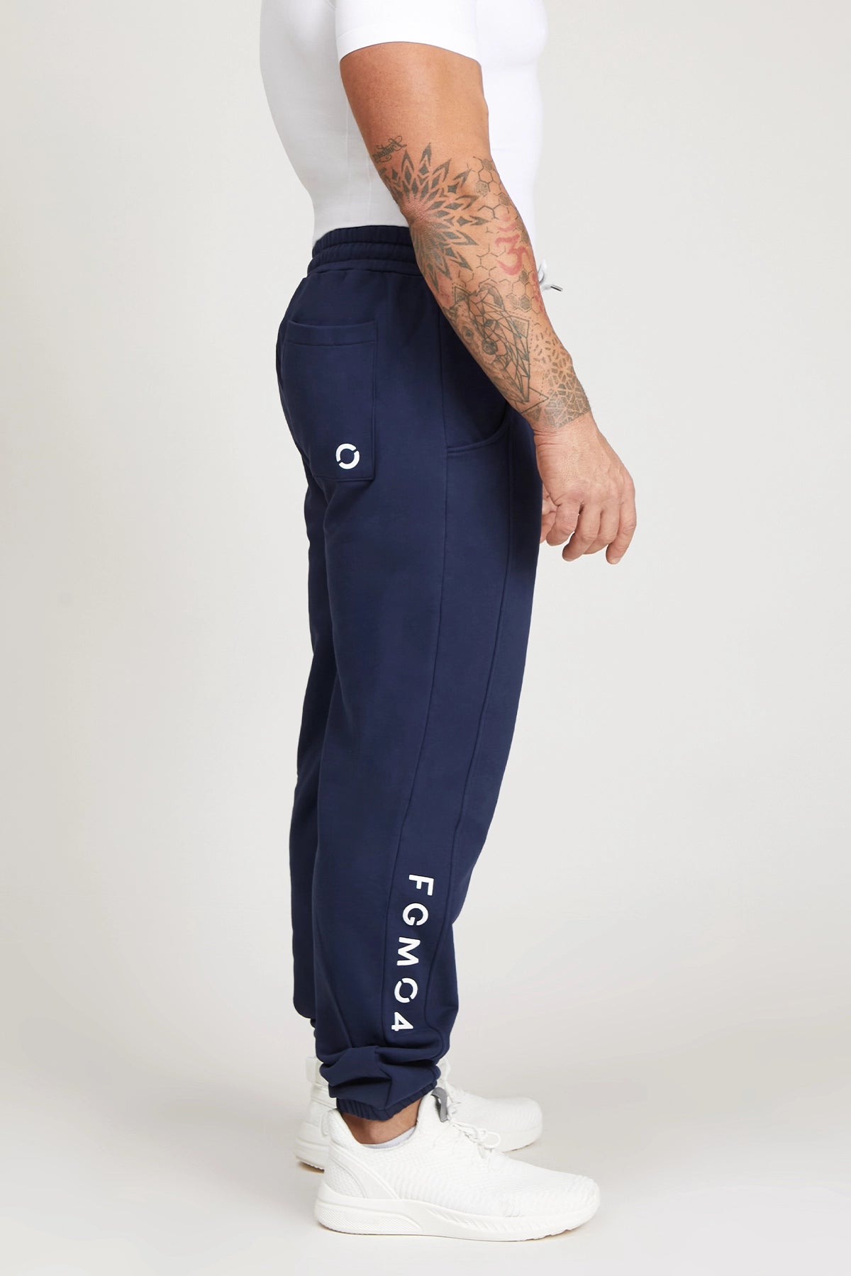 Pantaloni della tuta sportivi in cotone Jogger Ikonic FW 24/25 Blu Notte Uomo - FGM04 - Linea Ikonic Uomo - fgm04