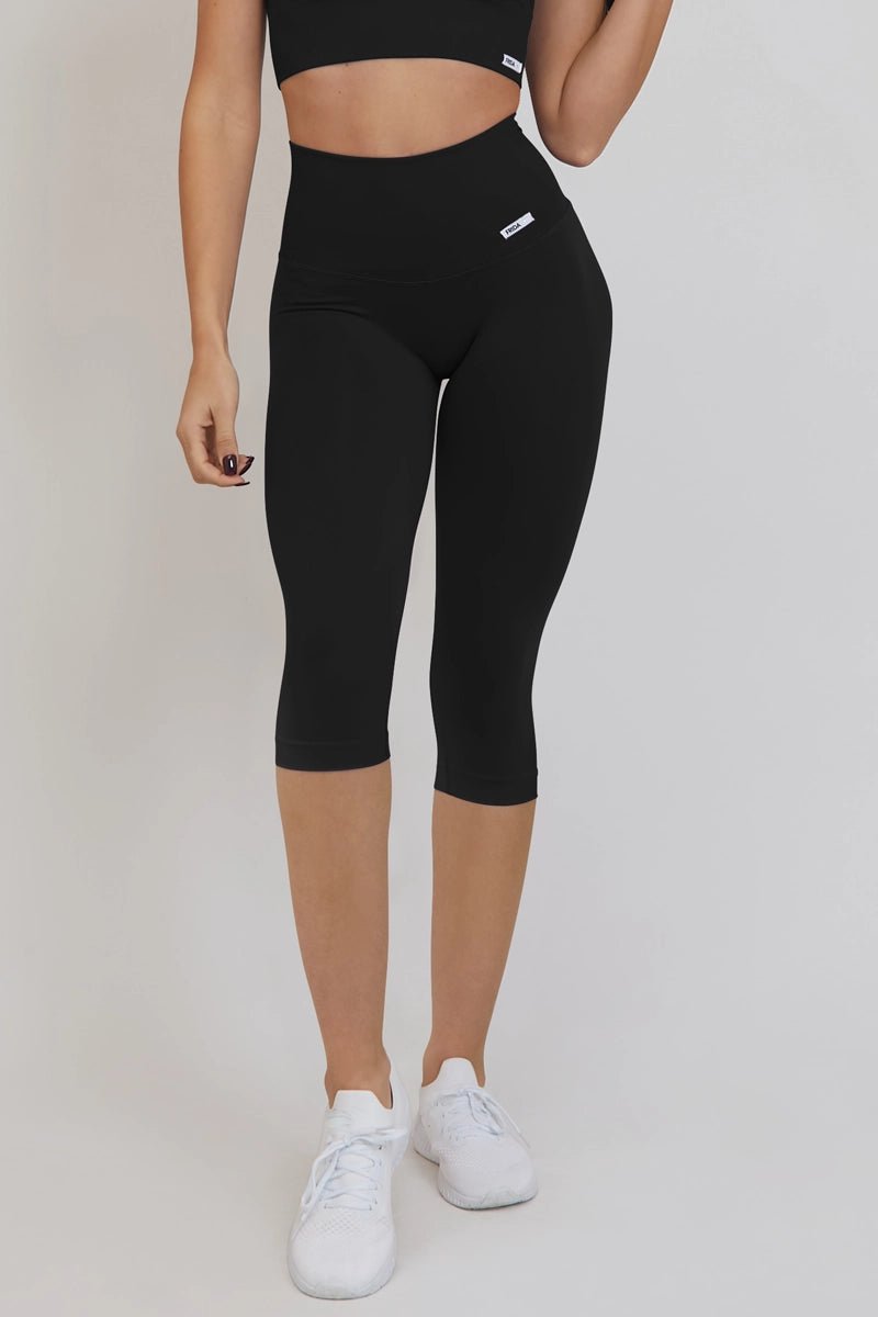 Pinocchietti sportivi con tecnologia FIR push up con arricciatura All - Up Nero - FGM04 - LEGGINGS ANTICELLULITE - fgm04
