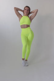 Leggings sportivi con tecnologia FIR push up con arricciatura