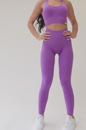 Top sportivo con spalline larghe eldorado violet